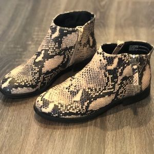 Snakeskin ankle boots